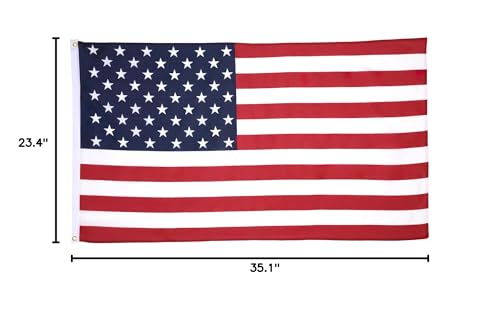Image of AZ FLAG Set of 2 USA Flags - 90 x 60 cm - American Flag - USA Flag - 100% Polyester with Integrated Metal Eyelets