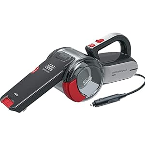 Black & Decker PV1200AV-XJ autostofzuiger Dustbuster Pivot, borstelbevestiging, spleetmondstuk, flexibele zuigslang, opbergnet, met 5m kabellengte