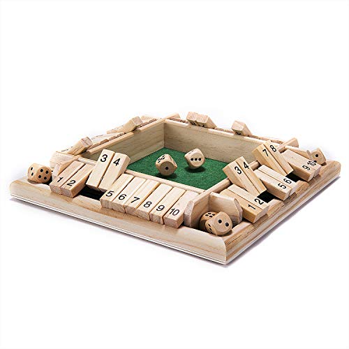 AMEROUS Juego Shut The Box de Madera 1-4 Jugadores miniatura 2