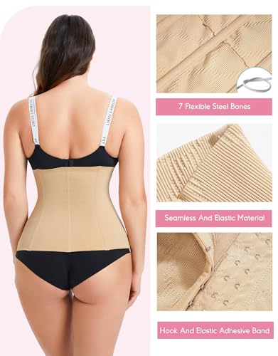 LODAY Waist Trainer Corset Shapewear Tummy Control Body Shaper Waist Cincher for Women Postpartum Belly Band Wrap4