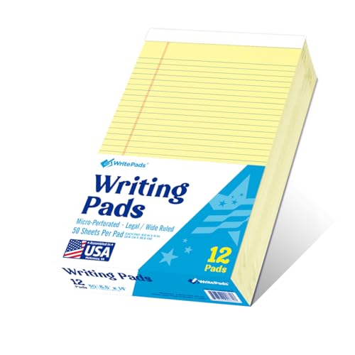 Bloc de notas grande 8.5 x 14 pulgadas KAISA de rayas anchas libreta amarilla legal pad 2