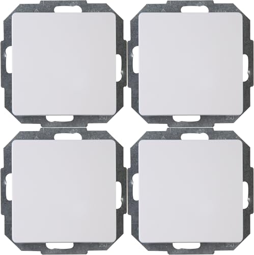 Kopp Paris Profi-Pack: 4 interrupteurs universels (arrêt et va-et-vient), blanc arctique, 4 pièces, 652602012