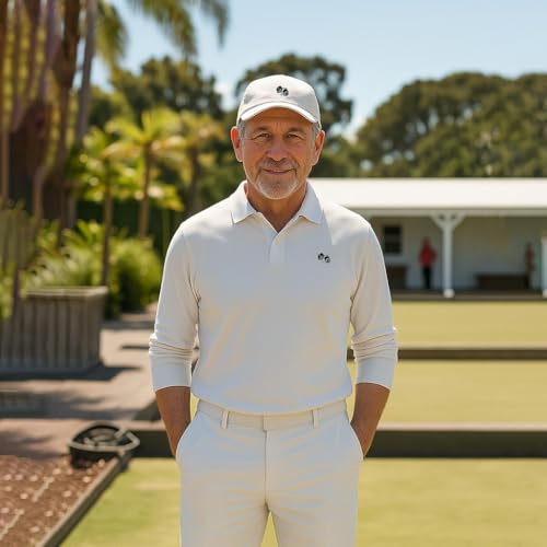 G5 APPAREL Premium White Bowls Logo Baseball Cap - One Size Adjustable Hat - Sports, Golf, Lawn Bowling - Image 4