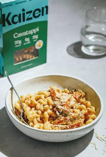 Kaizen Low Carb Keto Pasta Cavatappi - High Protein (20g), Gluten-Free, Keto-Friendly (6g Net), Plant-Based Lupini Noodles made w/High Fiber Lupin Flour - 8 ounces (Pack of 3) - Thumbnail 3