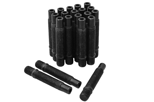 20 Pc 12x1.5 90mm Long Black Stud Conversion Kit for BMW Vehicles M12x1.5 (Replaces Lug Bolts)