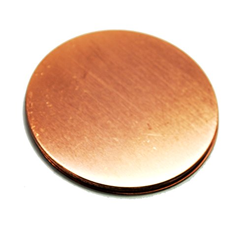 Ninja Crafters 20-Pack Solid Copper Discs, 1/2" Circle, 24g Round Metal Stamping Blanks (24 Gauge)