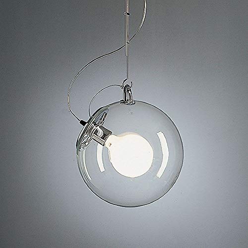 Artemide A031008 Miconos - One Light Suspension, Chrome Finish with Clear Glass