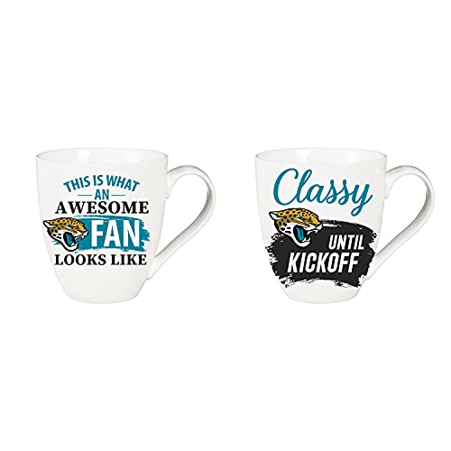 Team Sports America Jacksonville Jaguars, Ceramic Cup O'java 17Oz Gift Set #TOP17