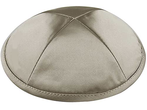 Image of Zion Judaica Deluxe Satin Kippah Yarmulkes for Kids Teens & Adults Skullcaps 6.25 inch Multi-Color Options 4 Panel Design