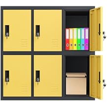 MECOLOR Metal Storage Lockers Employee lockers Small lockers and Business lockers for Home, Office, Garage,Gym,School... W6D-YE