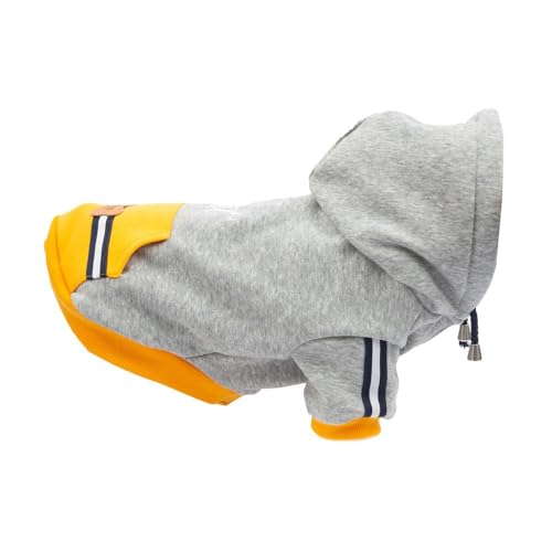 Preziosi Pet - Sudadera cálida para Perro, Camiseta Confort Talla pequeña 25 cm, Cierre Ajustable de Velcro, Capucha y Orificio para Correa, Ropa Deportiva con botón Tope Capucha