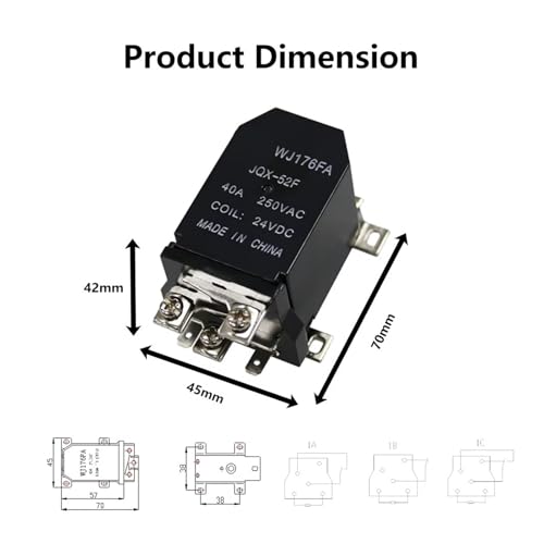 Relais JQX-52F 1Z haute puissance 40A contact normal close 220V - 3