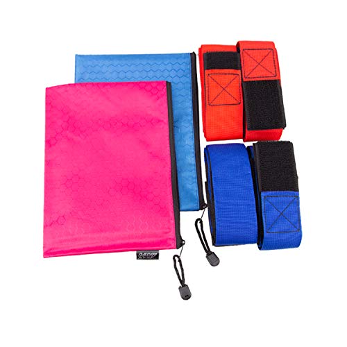 4 Legged Race Band, Outdoor Party Group Game for Kid Adult, Cooperative Team Race for Relay Race, Field Day, Team-Building, Backyard Activity Game with Carrying Pouch(2 Pack)