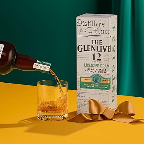 The Glenlivet 12 Year Old Licensed Dram Limited Edition Single Malt Whisky, 70cl with Gift Box