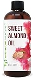 Sweet Almond Oil Carrier Oil - Cold Pressed Pure Natural Body Massage Oil Carrier Oil for Essential