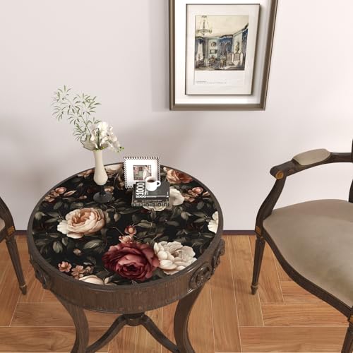 Laatse Vintage Black Red Rose Floral Wallpaper Peel and Stick 17.5"x197" by Laatse - Used condition - Image 5