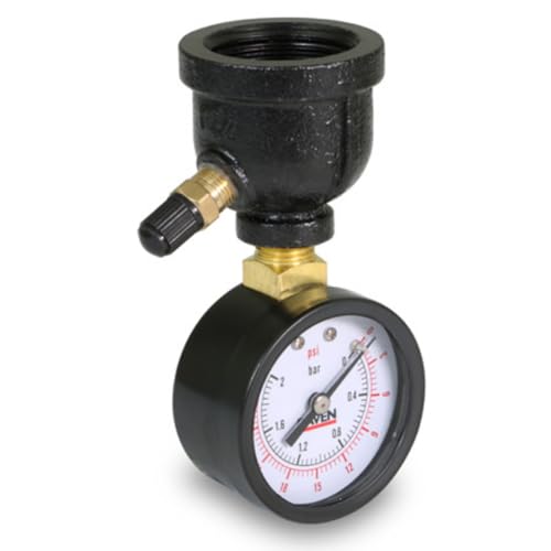Jauge de test de pression d'air et gaz 100 psi pour tuyauterie et plomberie FIP