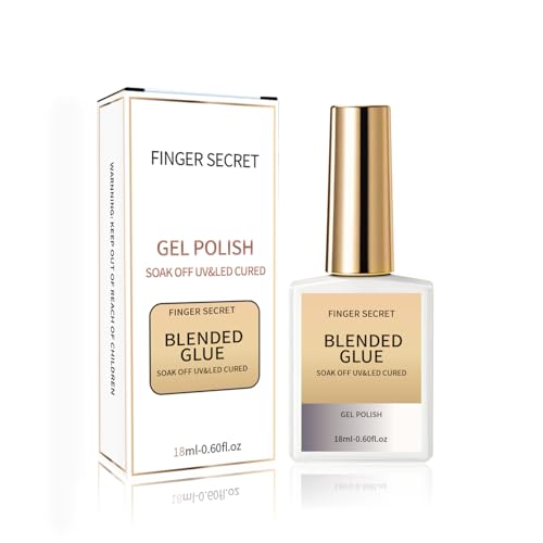finger secret Blended Glue - Premium Gel Nail Polish Thinner for Seamless Blending Color Ombre Mixing Glitter Blend Sequin,18ml Gel Nail Polish for DIY Nail Designers & Manicure Salons