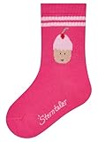 Sterntaler Baby Socken Muffin – Lange Baby- und Kinder-Socken mit Umschlag, Innenfrottee, Muffin- & Rippen-Motive, Magenta, Größe 30