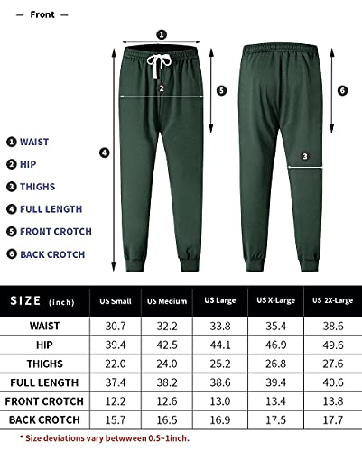 Ltifone Sweatpants For Men With Pockets, Lightweight Baggy Mens Jogger Pants，Drawstring Casual Army Green #TOP3