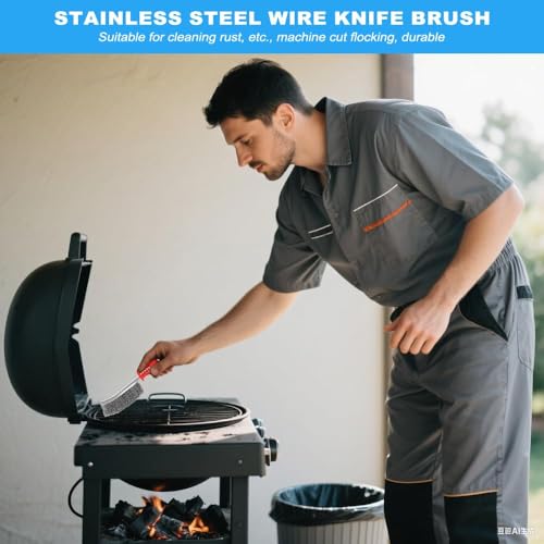 Wire Brush Set 3 Piece Long Handled Brass Coated Wire Brush Wire Brushes for Cleaning Stainless Steel Copper Bristles for Rust, Paint, Welding Slag Removal, Multi-Surface Cleaning Tools 7 Wire Brush Set 3 Piece Long Handled Brass Coated Wire Brush Wire Brushes for Cleaning Stainless Steel Copper Bristles for Rust, Paint, Welding Slag Removal, Multi-Surface Cleaning Tools - Image 7