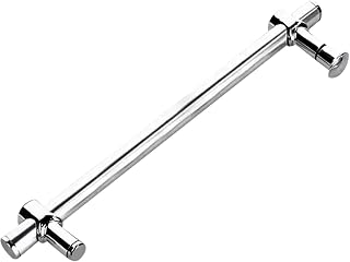 Metal Shower Glass Door Handle, Interior Shower Single Side Door Handle Grab Bar with Accessories Sets - Stainless Steel, Adjustable Hole Distance (Size : 700mm)