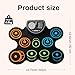 AODSK Electric Drum Set Built-in Speaker, Kids Drum Pad and Sticks, Portable Roll Up Drums Practice Pad for Kids, Great Holiday gifts for Girls Boys