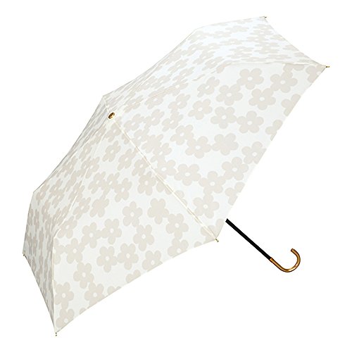 ワールドパーティー雨傘折りたたみ傘オフホワイト白50cmレディース傘袋付きフラワーレースミニ475-018OFフラワーレース白50cm