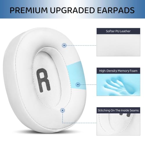 Image of GEVO Earpads for Tune 770NC /760NC (Not Fit Live Series) Headset | Ear Cushions for Tune 700BT /710BT /720BT /750BT /750BTNC /760NC /770NC | Protein leather | Original-Fit Design |White