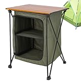 Genérico Lagerschrank für Camping, Kabinettstation für Picknick, Party, Picknick, BBQ, faltbar,...