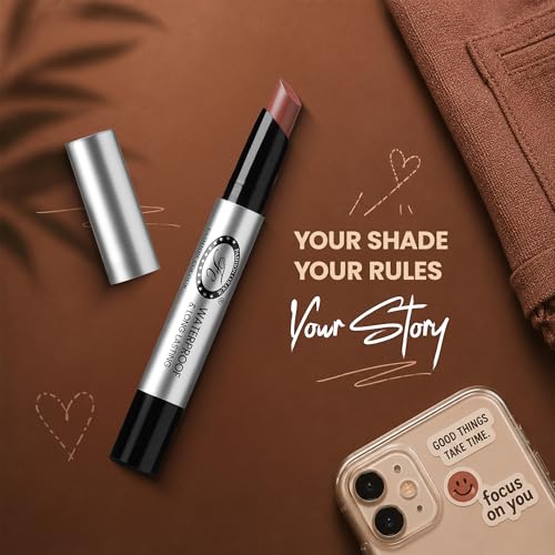 Image of Fashion Colour Colorful Non-Transfer Lipstick 2g | Waterproof, Smudge Proof & Long Lasting Matte Lipstick for Women | Highly Pigmented Lip Color | Lightweight Comfortable Wear | Available in 34 Shades (Wild Rose)