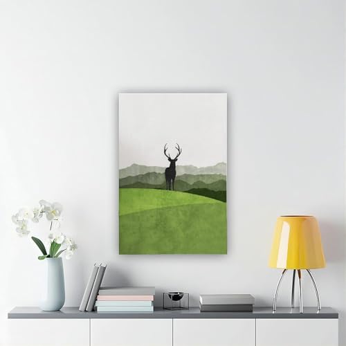 Impression sur toile cerf de 60 x 90 cm pour salon moderne - 6