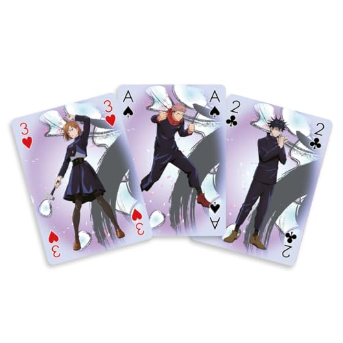 Crunchyroll - Jujutsu Kaisen - 52 Cartas - Juego de Cartas de póquer Deck Playing Cards - Original & Licencia