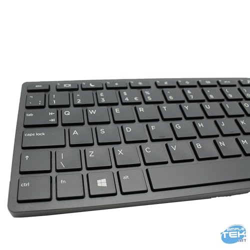 SIMPLETEK - Klawiatura przewodowa USB-A z przewodem | QWERTY - angielski układ brytyjski | standardowe klawisze | Idealna do komputerów stacjonarnych, notebooków