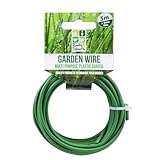 VFM Gartendraht, 5 m, kunststoffbeschichtet, Gartenwerkzeuge, Zubehör, Gartenwerkzeuge, langlebige Gartengeräte, ideale Gartenarbeit, 5 m, Grün