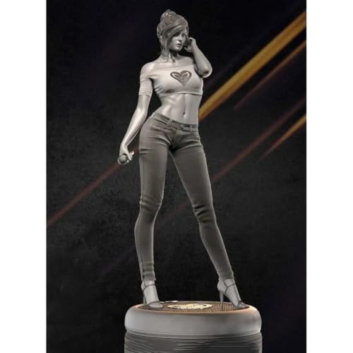 Figurine 3D Chanteur Belle Fille 75mm kit sans défaut d'impression pour peinture propre