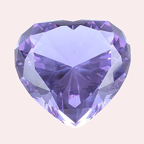 Longwin Crystal Diamond Paperweight 90Mm(3.5 Inch) Heart Shaped Jewel Wedding Decorations Valentines Gifts #TOP12