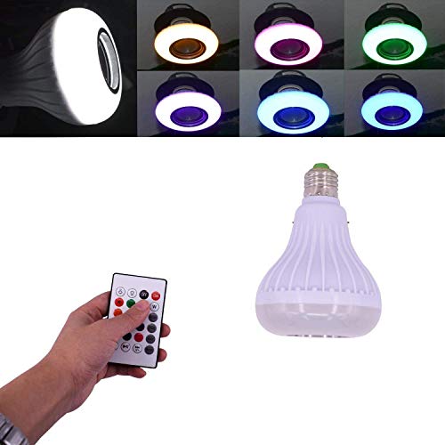 LED RGB Color E27 Wireless Control Smart Music Stereo Audio Speaker Warm Light & Color Changing Lamps Bulb Light Speaker Light Bulb for iPhone 11 6 7 8 X XS Max iPad Christmas Android Mobile LED RGB Color E27 Wireless Control Smart Music Stereo Audio Speaker Warm Light & Color Changing Lamps Bulb Light Speaker Light Bulb for iPhone 11 6 7 8 X XS Max iPad Christmas Android Mobile