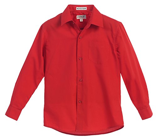 Image of Gioberti Boys Long Sleeve Solid Dress Shirt