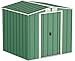 Duramax ECO 6 x 6 (3.33 m²) Metallgerätehaus, feuerverzinktes Metall gerätehaus - Geräteschuppen, verstärkte Dachkonstruktion, wartungsfreier und wetterfester Metallschuppen, Grün