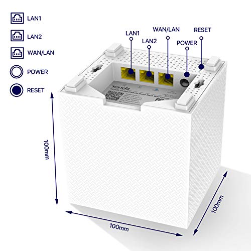 Image of Tenda MW12 AC2100 Tri-Band Whole Home Mesh Wi-Fi System, 3 Gigabit Ports, 6000sq Wi-Fi Coverage, Easy Set Up, Work with Amazon Alexa, Router and Wi-Fi Booster Replacement (Pack of 3)