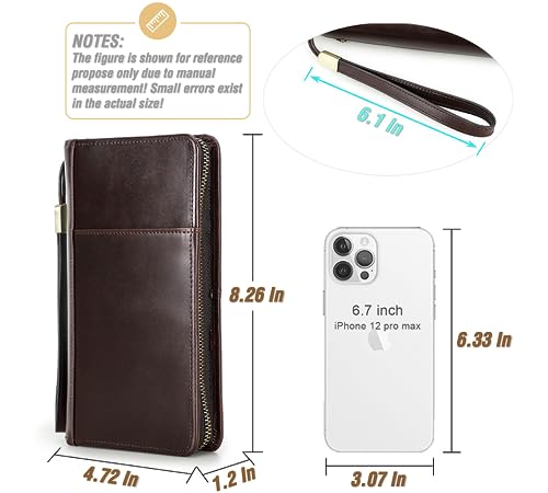 Catapurus PASSPORT WALLET-BURGUNDY Top Grain Leather Travel Passport Wallet Holder thumb #3