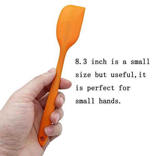 6 Pcs Silicone Spatulas, 8.3 Inch Small Rubber Spatula Heat Resistant Non-Stick Flexible Scrapers Baking Mixing Tool #TOP3