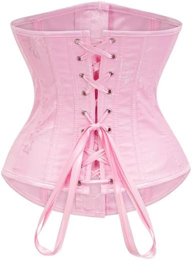 titivate Underbust Corset Tops for Women Lace Up Waist Corset Underbust Renaissance Half Waist Cincher - Image 2