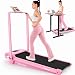 FUNMILY Upgrade Walking Pad Folding Treadmill with 12%/15% Incline & Handle Bar, 3.5HP Foldable Under Desk Compact Treadmills for Home/Office/Gym, 400+lb Capacity, Shock Absorption