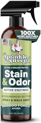 Sprinkle & Sweep: Pet Stain & Odor Enzyme Spray - 24oz - No Scrub...