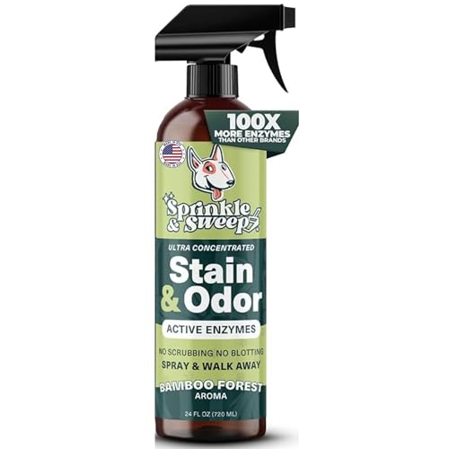 Sprinkle & Sweep: Pet Stain & Odor Enzyme Spray - 24oz - No Scrubbing Concentrated Formula, Dog &...