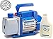 NewPosition 3.0 CFM Single-Stage 5 Pa Rotary Vane Economy Vacuum Pump for HVAC, Air Conditioner Refrigerant,Food Packaging,Milking, 1/4" Flare Inlet Port, Blue