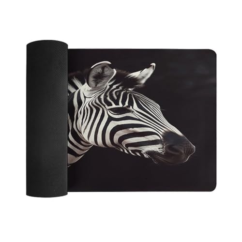 Base para mouse grande rectangular estilo Animal Zebra de goma miniatura 3