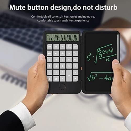 Calculatrice de bureau, calculatrice à 12 chiffres avec table d'écriture Calculatrices de tableau d'écriture à écran LCD de 6,5 pouces for calculatrices d'impôt for étudiants Bureau (Color : Gray) ( C